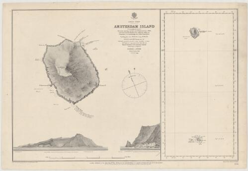 Amsterdam Island (uninhabited) [cartographic material] : from the running surveys of d'Entrecasteaux, 1792, and Navg. Lieutt. H. Hosken ... HMS Pearl, 1873 / engraved by Davies & Company