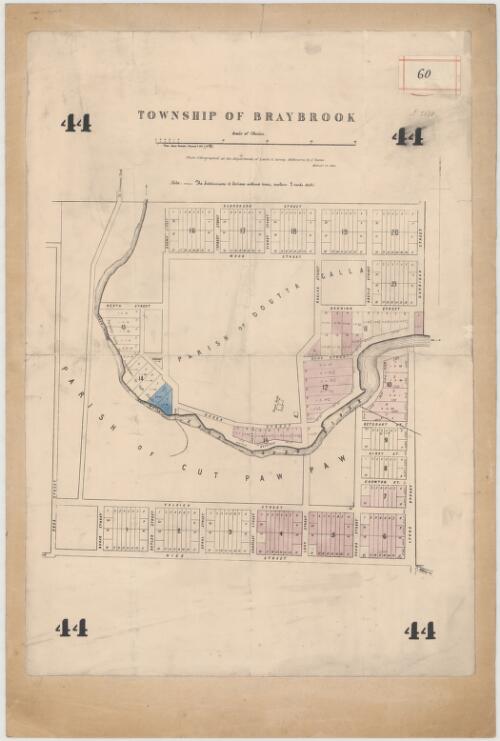 Township of Braybrook [cartographic material] / [James] Reid Assist. Surveyor, January 5 1855, [No. 55/19]