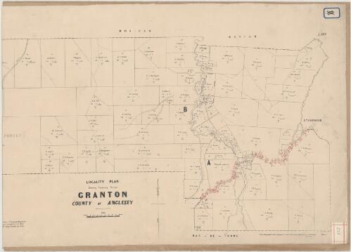 Locality plan showing temporary surveys, Granton, County of Anglesey [cartographic material]