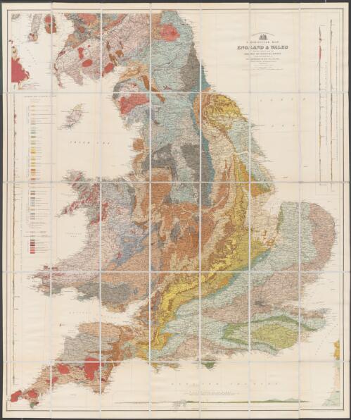 Geological map of England & Wales [cartographic material] : reduced chiefly from the ordnance and geological surveys / under the direction of Sir Archibale Geikie ... ; topography by John Bartholomew ; F. Bosse, delt