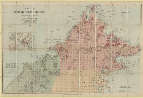 A map of British North Borneo / compiled from the English Admiralty charts and from the surveys and explorations of F.X. Witti, W.B. Pryer, F. Hatton, Henry Walker, D.D. Daly, and R.D. Beeston in the service of the British North Borneo Company
