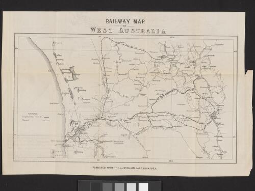 Railway map of West Australia