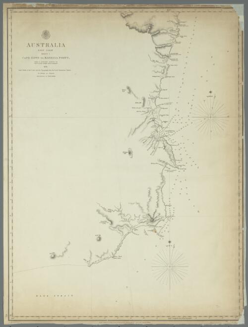 Australia east coast. Sheet I, Cape Howe to Barriga Point [cartographic material] / from a running survey by Captn. J. Lort Stokes ... 1851