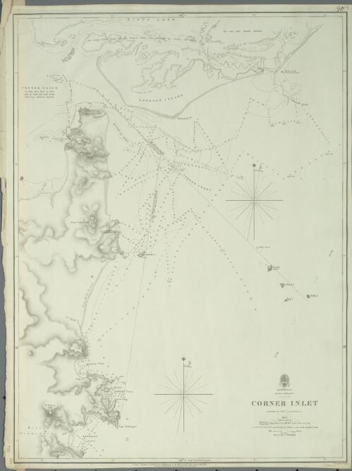 Australia - Bass Strait, Corner Inlet [cartographic material] / surveyed by J.L. Stokes 1842 ; J. & C. Walker sculpt