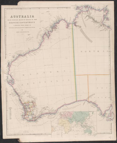 Australia from surveys made by order of the British Government combined with those of D'Entrecasteaux, Baudin, Freycinet etc. [cartographic material] / by John Arrowsmith 1850