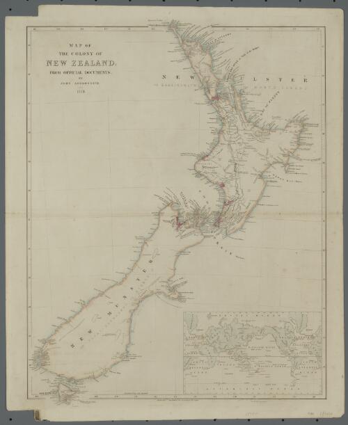 Map of the colony of New Zealand from official documents [cartographic material] / by John Arrowsmith 1844