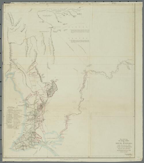Map shewing the special surveys in South Australia, to the eastward of the Gulf of St. Vincent, from Lat. 33.° to 35.° 40'S [cartographic material] : from documents in the Survey Office, Adelaide / John Arrowsmith, 10 Soho Square