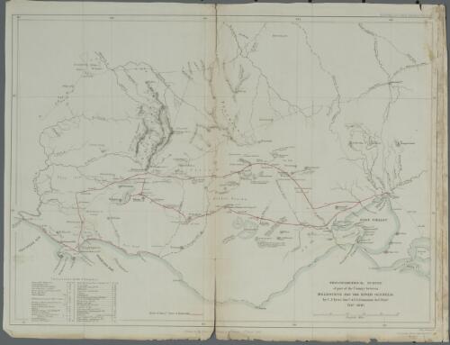 Trigonometrical survey of part of the country between Melbourne and The River Glenelg [cartographic material] / by C.J. Tyers Survr. & T.S. Townsend Asst. Survr., John Arrowsmith