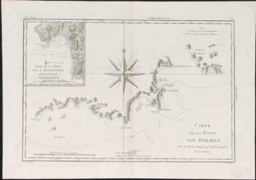 Carte de la terre Van Diemen [cartographic material] / par M. Bonne, Ingenieur-Hydrographe de la Marine ; Scattaglia sc