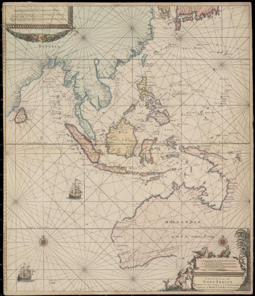 Oosterdeel van Oost Indien [cartographic material] : streckende van Cilon tot Iapon en tot de Landrones Ilanden