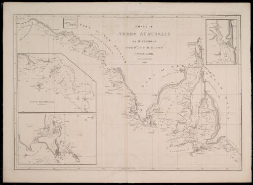 Chart of Terra Australis. Sheet III, South coast [cartographic material] / by M. Flinders, Commr. of H. M. Sloop Investigator ... 1802