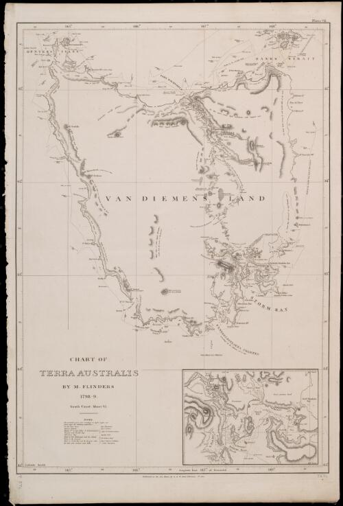 Chart of Terra Australis. Sheet VI, South coast [cartographic material] / by M. Flinders, 1798-9
