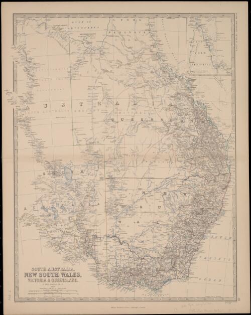 South Australia, New South Wales, Victoria & Queensland [cartographic material] / by Keith Johnston F.R.S.E. ; engraved & printed by W & A. K. Johnston Edinburgh