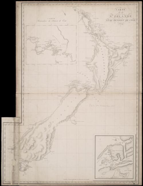 Carte de la Nle Zelande et du detroit de Cook [cartographic material]