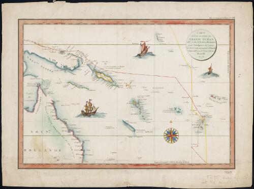 Carte d'une partie du Grand Ocean a l'E. et S.E. de la Nouvelle Guinee pour l'intelligence du voyage de la fregate espagnola la Princesa commandee par D. Franco Antonio Maurelle en 1781 [cartographic material]