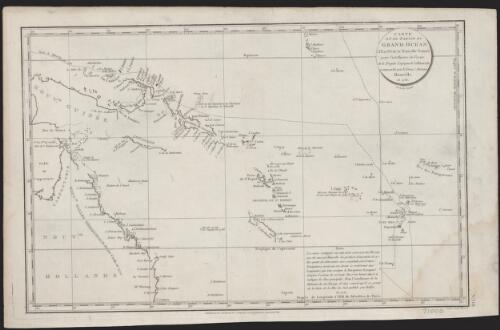 Carte d'une partie du Grand Ocean a l'E. et S.E. de la Nouvelle Guinee pour l'intelligence du voyage de la fregate espagnola la Princesa commandee par D. Franco Antonio Maurelle en 1781 [cartographic material]