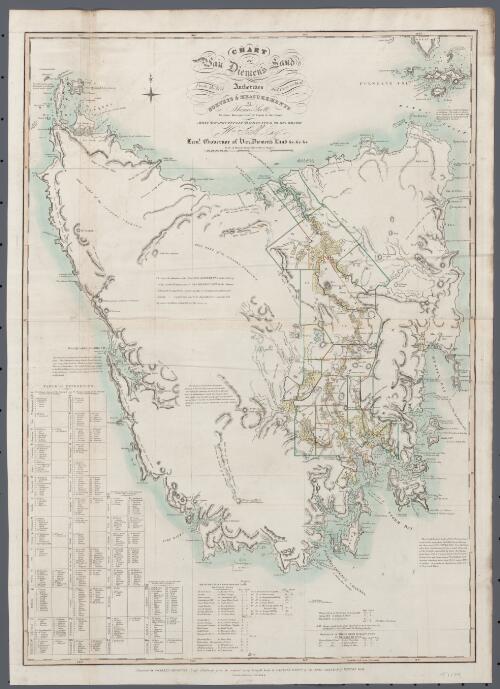 Chart of Van Diemen's Land from the best authorities and from actual survey and measurements [cartographic material] / by Thomas Scott Assistant Surveyor General ...; engraved by Charles Thomson (Cross) Edinburgh