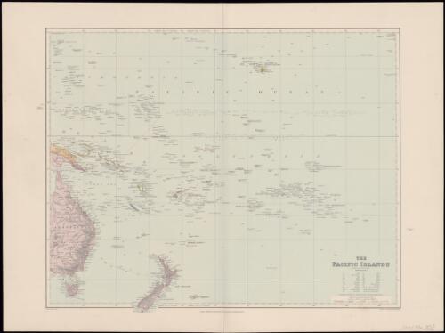 The Pacific Islands on Mercator's Projection [cartographic material] / Stanford's Geographical Establishment
