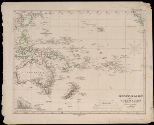 Australien und Polynesien in Mercators projection [cartographic material] / entworfen und gezeichnet von F. v. Stulpnagel ; berichtigt von H. Berghaus