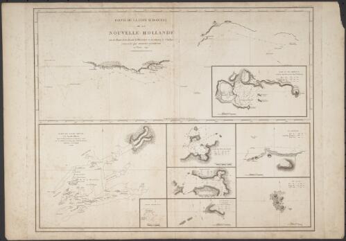 Partie de la cote sud-ouest de la Nouvelle Hollande avec les routes de la corvette la Decouverte et sa conserve le Chatham [cartographic material] / commandes par  Georges Vancouver, en l'annee 1791
