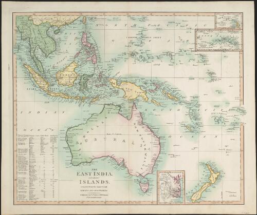 The East Indies and adjacent islands [cartographic material]