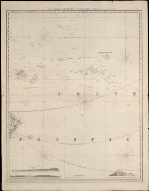 The southern or lower part of the Pacific Ocean [cartographic material]