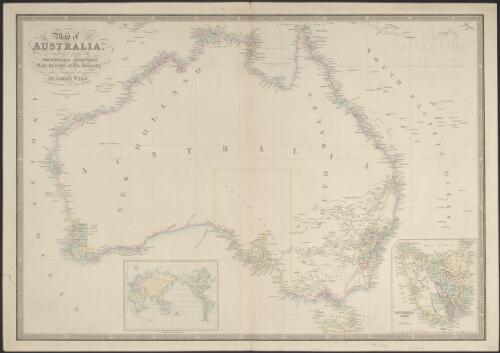 Map of Australia [cartographic material] : compiled from the nautical surveys, made by order of The Admiralty and other authentic documents / by James Wyld, Geographer to the Queen
