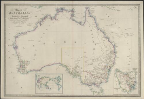 Map of Australia [cartographic material] : compiled from the nautical surveys, made by order of The Admiralty and other authentic documents / by James Wyld, Geographer to the Queen