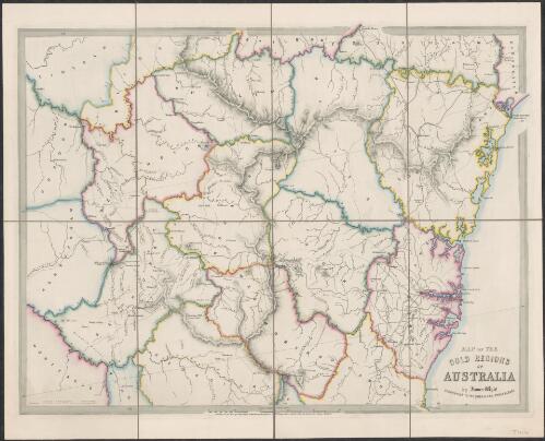 Map of the gold regions of Australia [cartographic material] / by James Wyld, Geographer to the Queen & H.R.H. Prince Albert