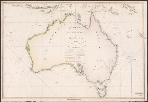General chart of Terra Australis or Australia [cartographic material] : showing the parts explored between 1798 and 1803 by M. Flinders Commr. of H.M.S. Investigator