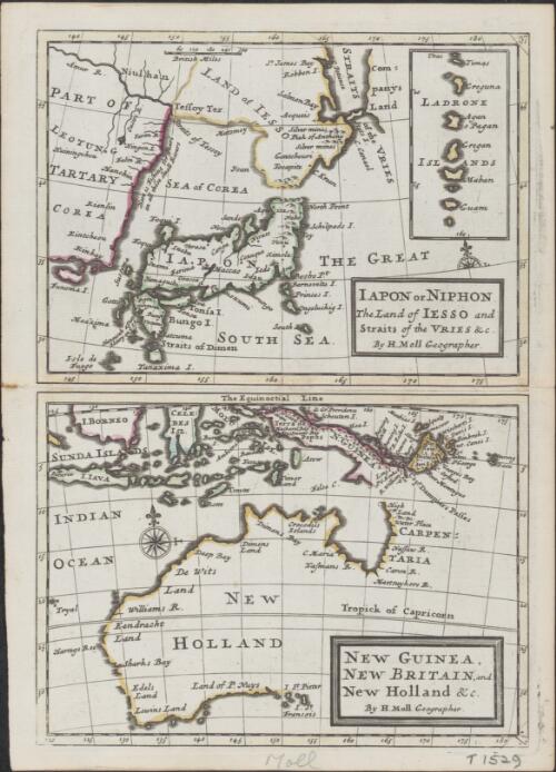 New Guinea, New Britain, and New Holland &c. [cartographic material] / by H. Moll, Geographer