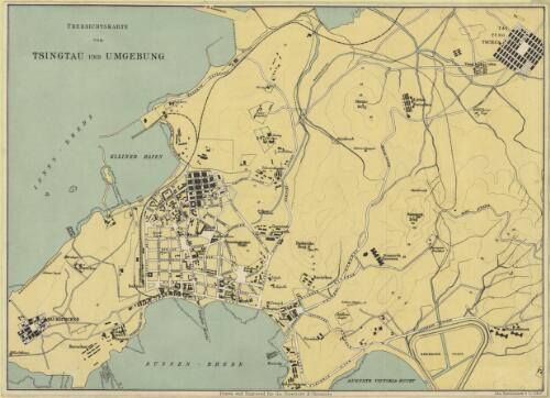Ubersichtskarte von Tsingtau und Umgebung [cartographic material]