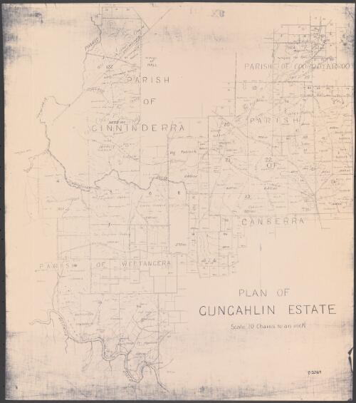 Plan of Gungahlin Estate [cartographic material] : [formerly Gungahleen, Ginninderra and Charnwood Estate, A.C.T. and N.S.W.]