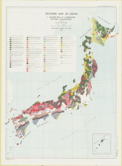 Tectonic map of Japan [cartographic material] / compiled by Hiroshi Isomi in 1965