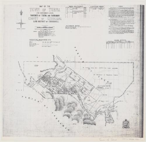 Map of the town of Tuena and suburban lands [cartographic material] : Parishes of Tuena and Yarraman, County of Georgiana, Land District of Crookwell / compiled, drawn and printed at the Department of Lands, Sydney N.S.W