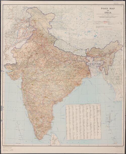 Road map of India [cartographic material]