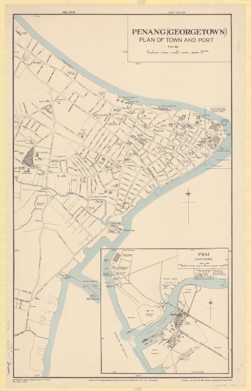 Penang (Georgetown) [cartographic material] : plan of town and port / compiled and drawn by Inter-Service Topographical Dept