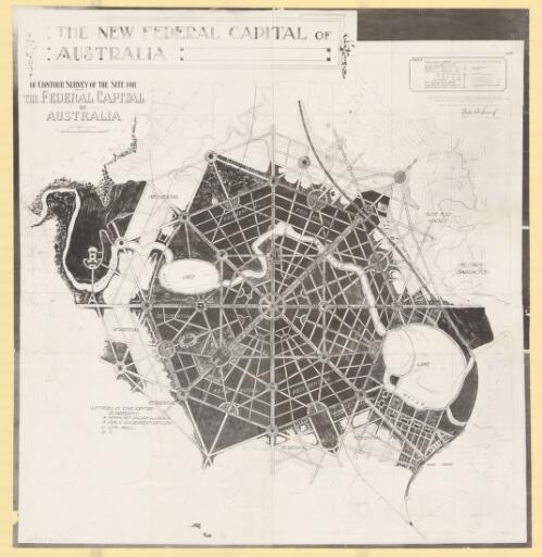 The new Federal Capital of Australia. [Competitor no. 36, George G. Lawson and David J. Parr] [cartographic material]