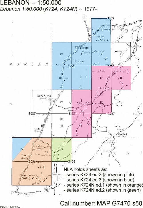 Lebanon 1:50,000 [cartographic material] / prepared and published by Defense Mapping Agency Topographic Center