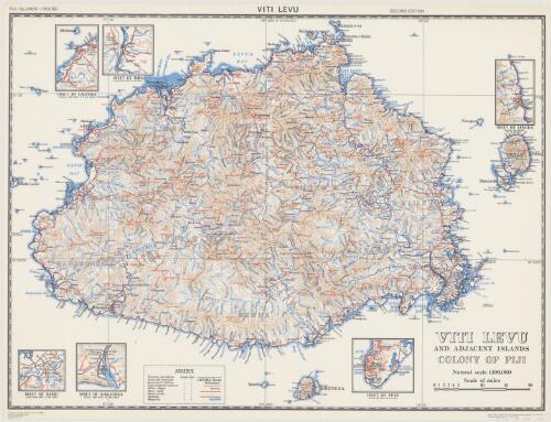 Viti Levu and adjacent islands, Colony of Fiji [cartographic material] / photolithographed at War Office 1942