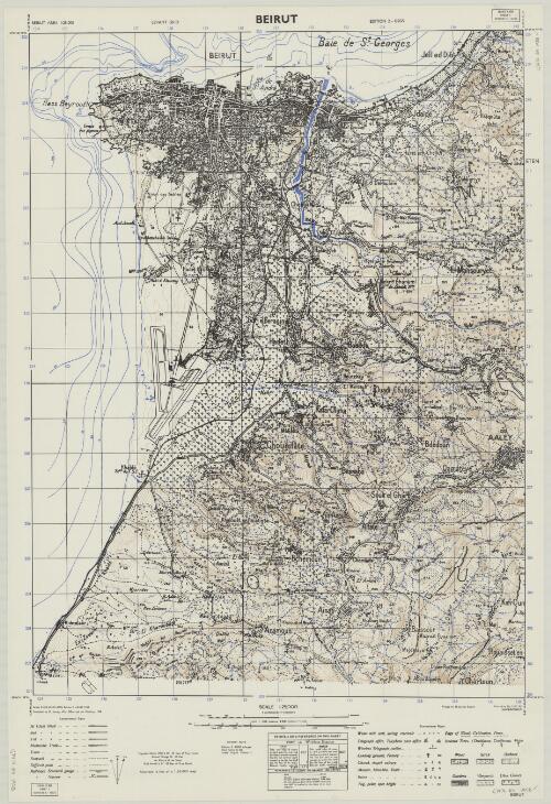 Beirut area 1:25 000 [cartographic material] : Beirut