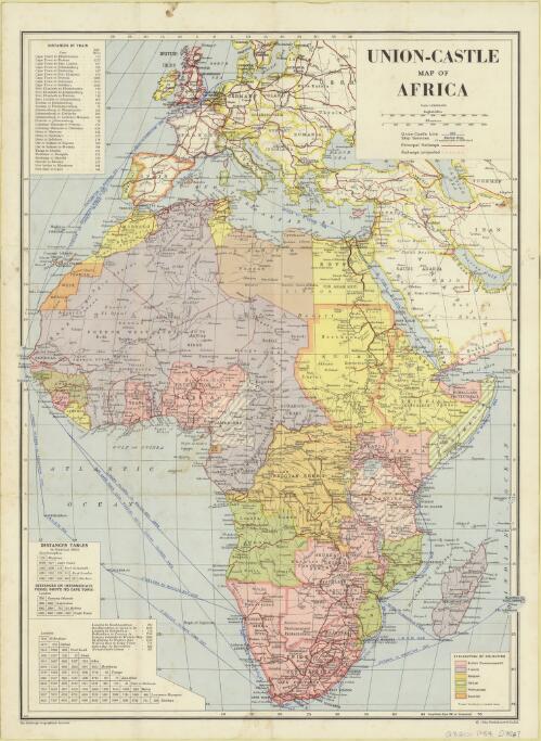 Union-Castle map of Africa [cartographic material]