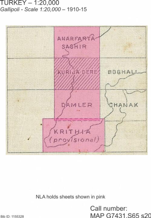 Gallipoli - scale 1:20,000 [cartographic material] / reproduced at the Survey Dept., Egypt 1915