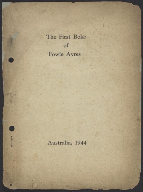 The first boke of fowle ayres