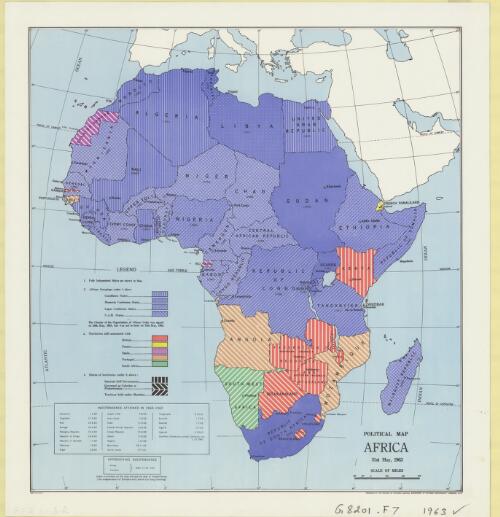 Africa [cartographic material] : political map, 31st May, 1963 / produced by the Division of National Mapping