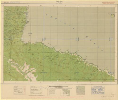 Madang, New Guinea [cartographic material] / drawn and reproduced by L.H.Q. (Aust.) Cartographic Company 1942
