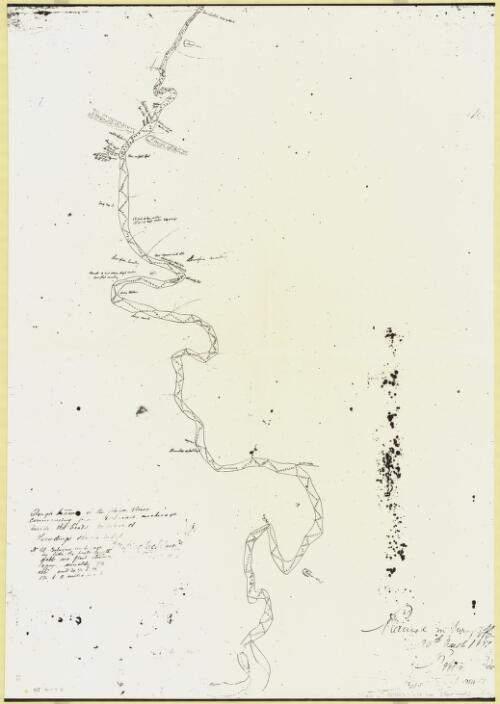 Rough tracing of the Roper River [cartographic material] : commencing from Gulnare anchorage inside the heads marked A / G.G. MacLachlan