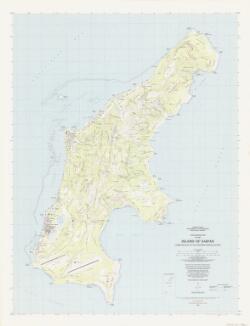 Topographic map of the island of Saipan, Commonwealth of the Northern ...