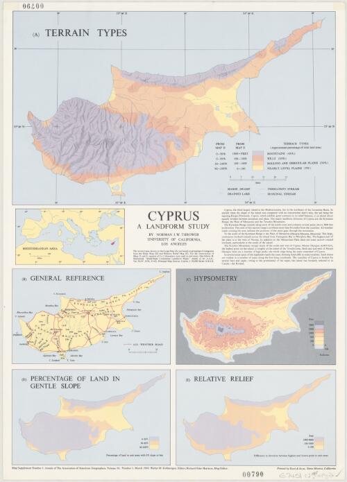 Cyprus [cartographic material] : a landform study / by Norman J.W. Thrower