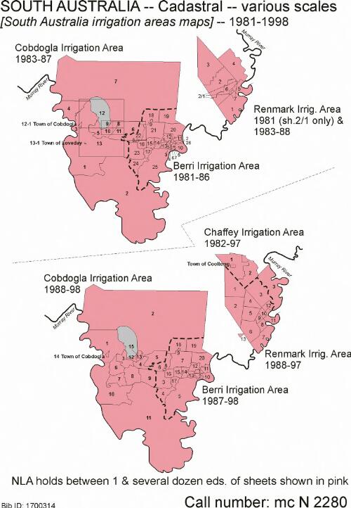 [South Australia irrigation area maps] [microform]